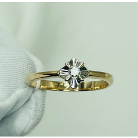 Золота каблучка з діамантами 0,039 ct 